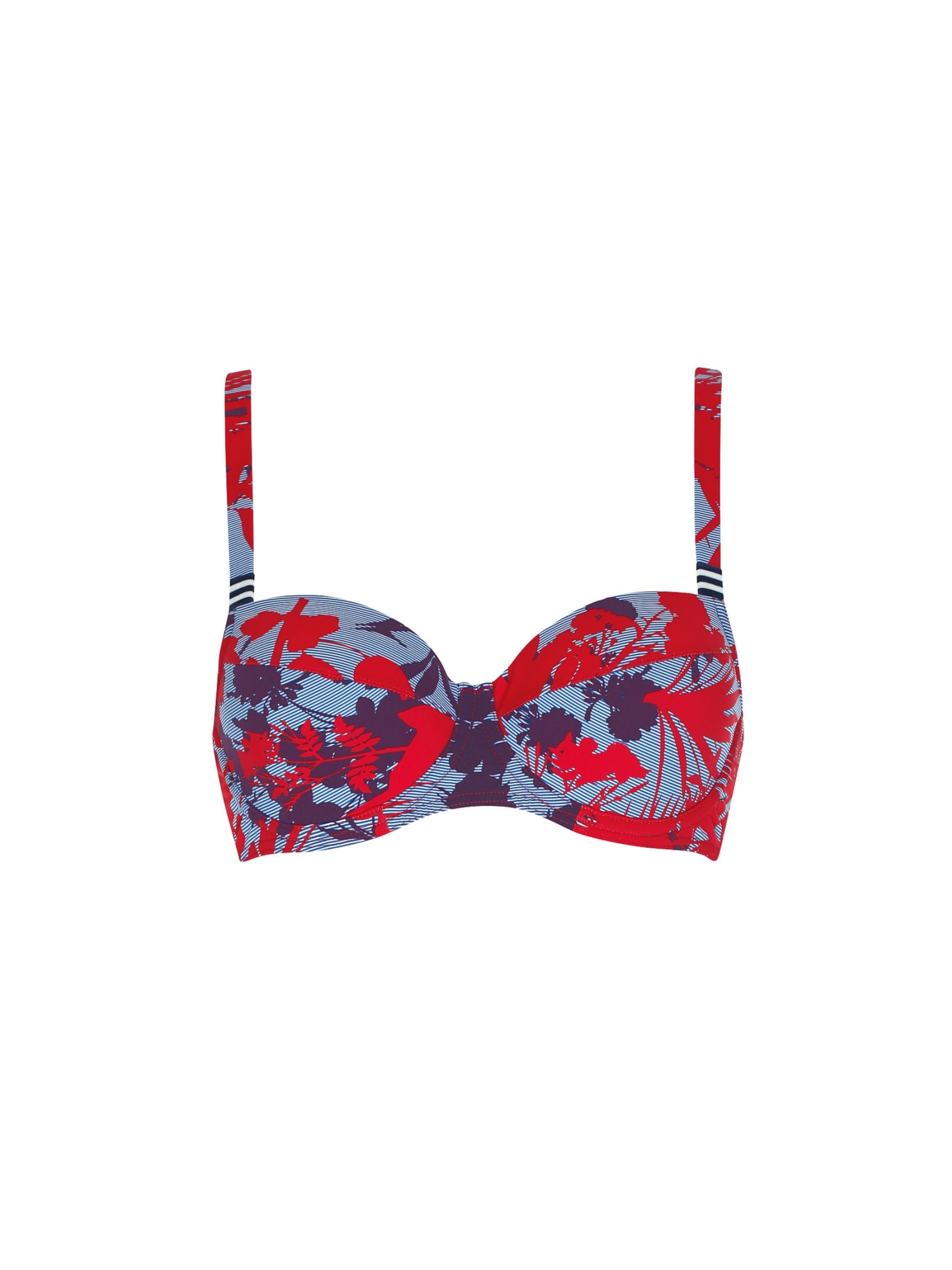 SUNFLAIR T-Shirt Bikinitop 'Floral' in Blau: Vorderseite