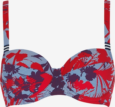 SUNFLAIR Bikinitop 'Floral' in 75/B in nachtblau / knallrot / weiß, Produktansicht