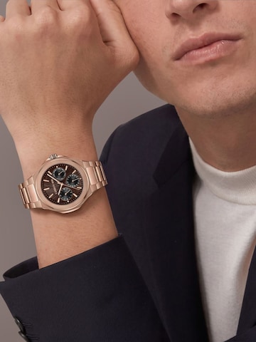 CERRUTI 1881 Analog watch 'Function watch Lucardo Slim' in Brown