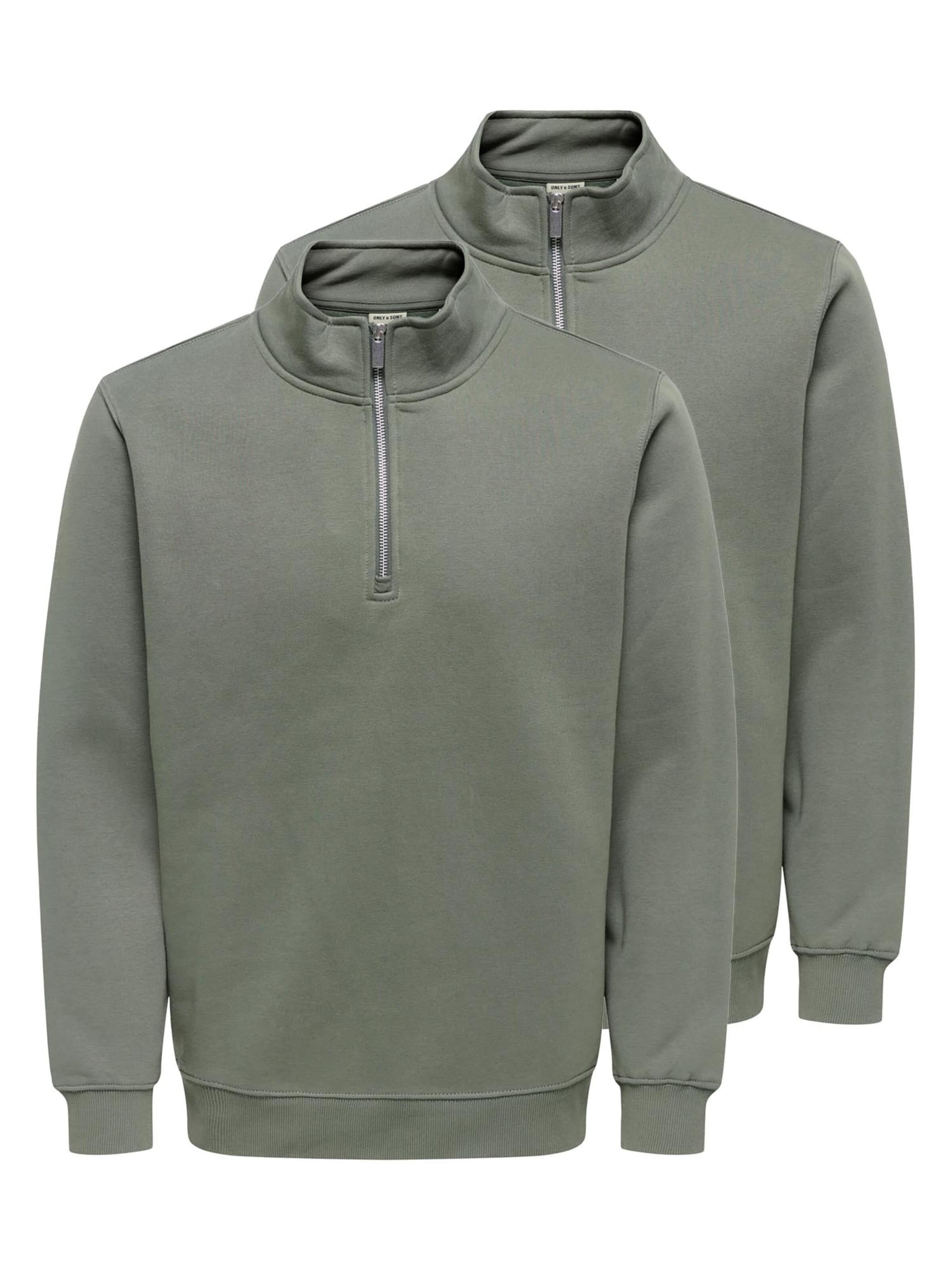 Only & Sons Sweatshirt 'Connor' in Grijs: voorkant