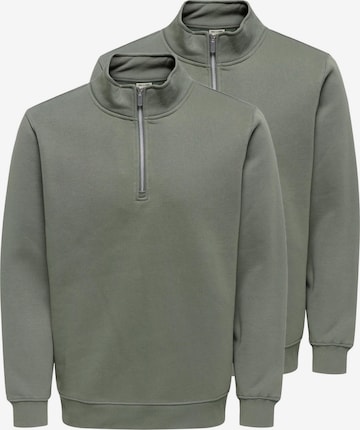 Only & Sons Sweatshirt 'Connor' in Grijs: voorkant