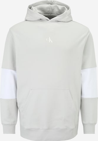 Sweat-shirt Calvin Klein Jeans Plus en gris : devant