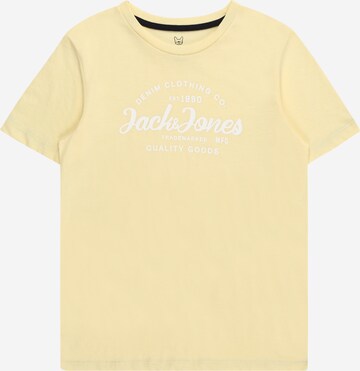 T-Shirt 'FOREST' Jack & Jones Junior en jaune : devant