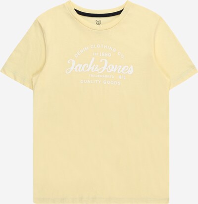 Jack & Jones Junior Shirts 'FOREST' i lysegul / hvid, Produktvisning