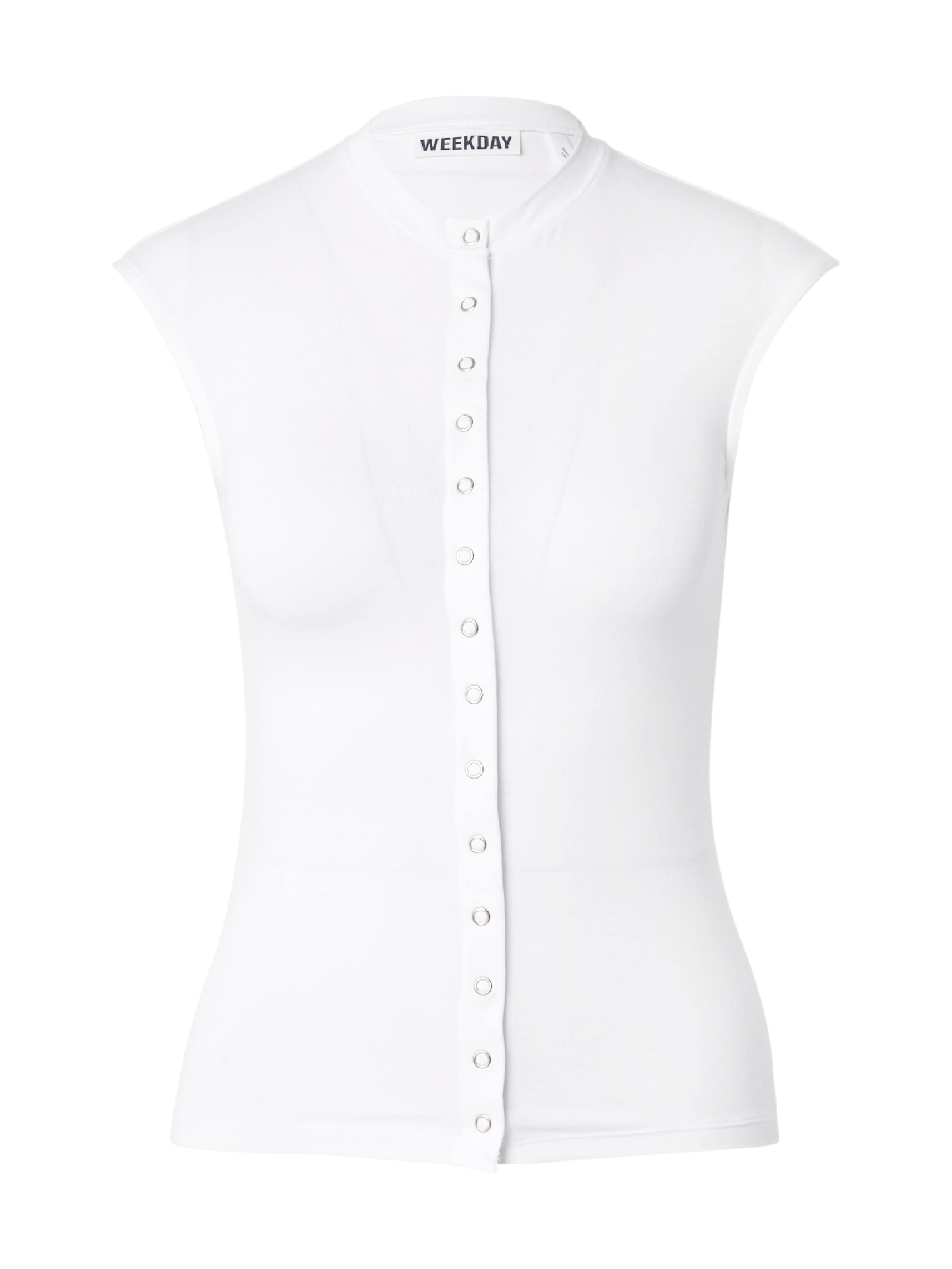 WEEKDAY Top 'Nila' in Weiß: Vorderseite
