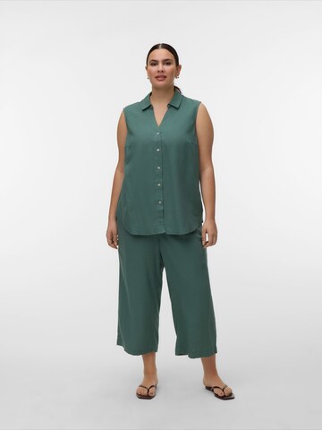 Vero Moda Curve - Pierna ancha Pantalón plisado 'VMCMYMILO' en verde