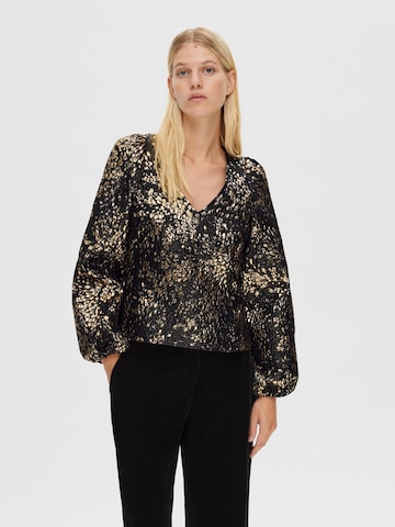 SELECTED FEMME Top in Gold: front