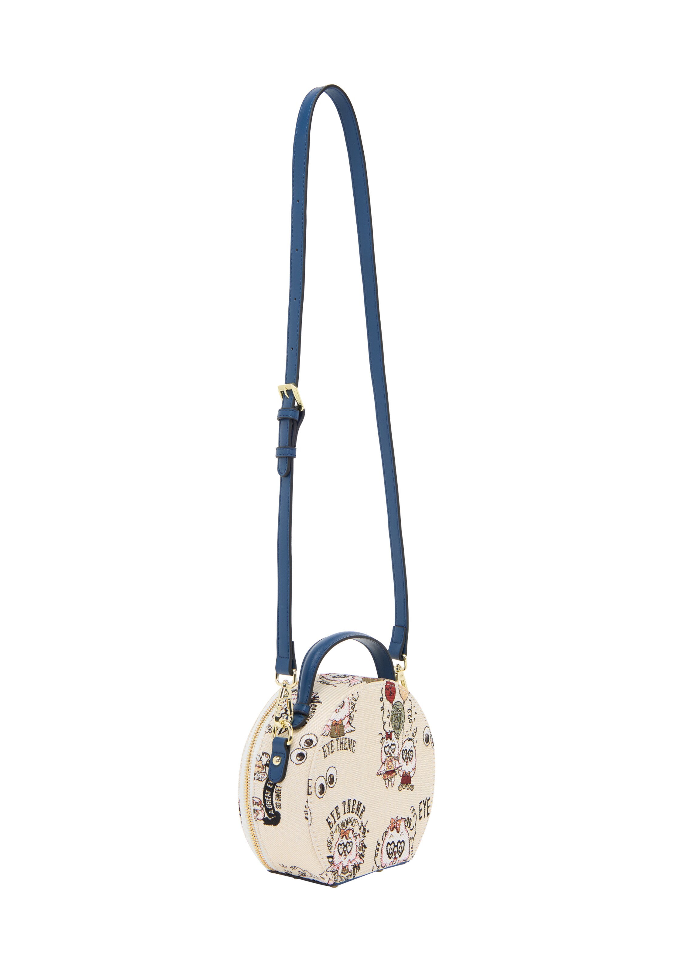 MYMO - Mala de ombro 'Pop Eyetheme' em branco