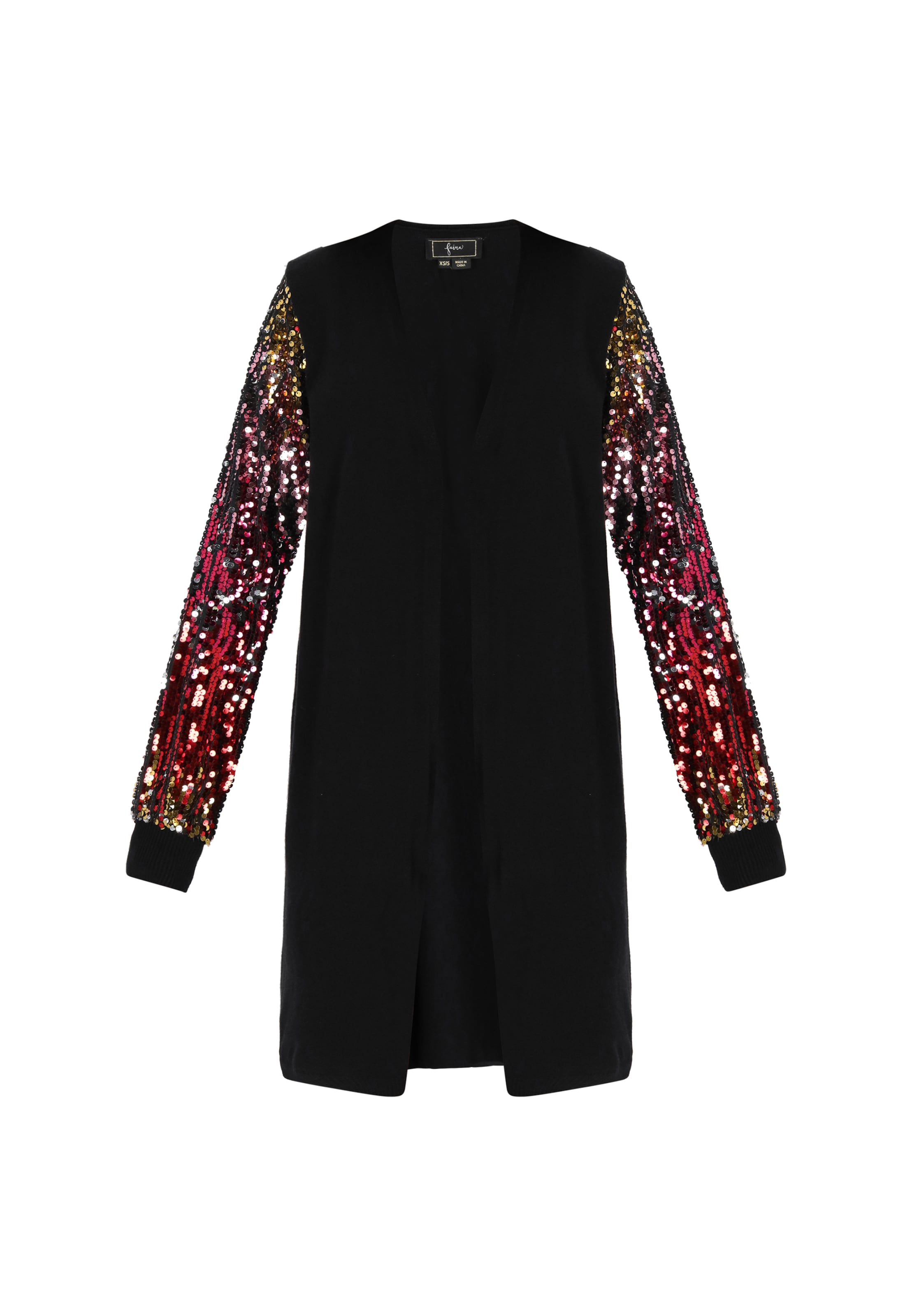 faina - Cárdigan en negro: frente