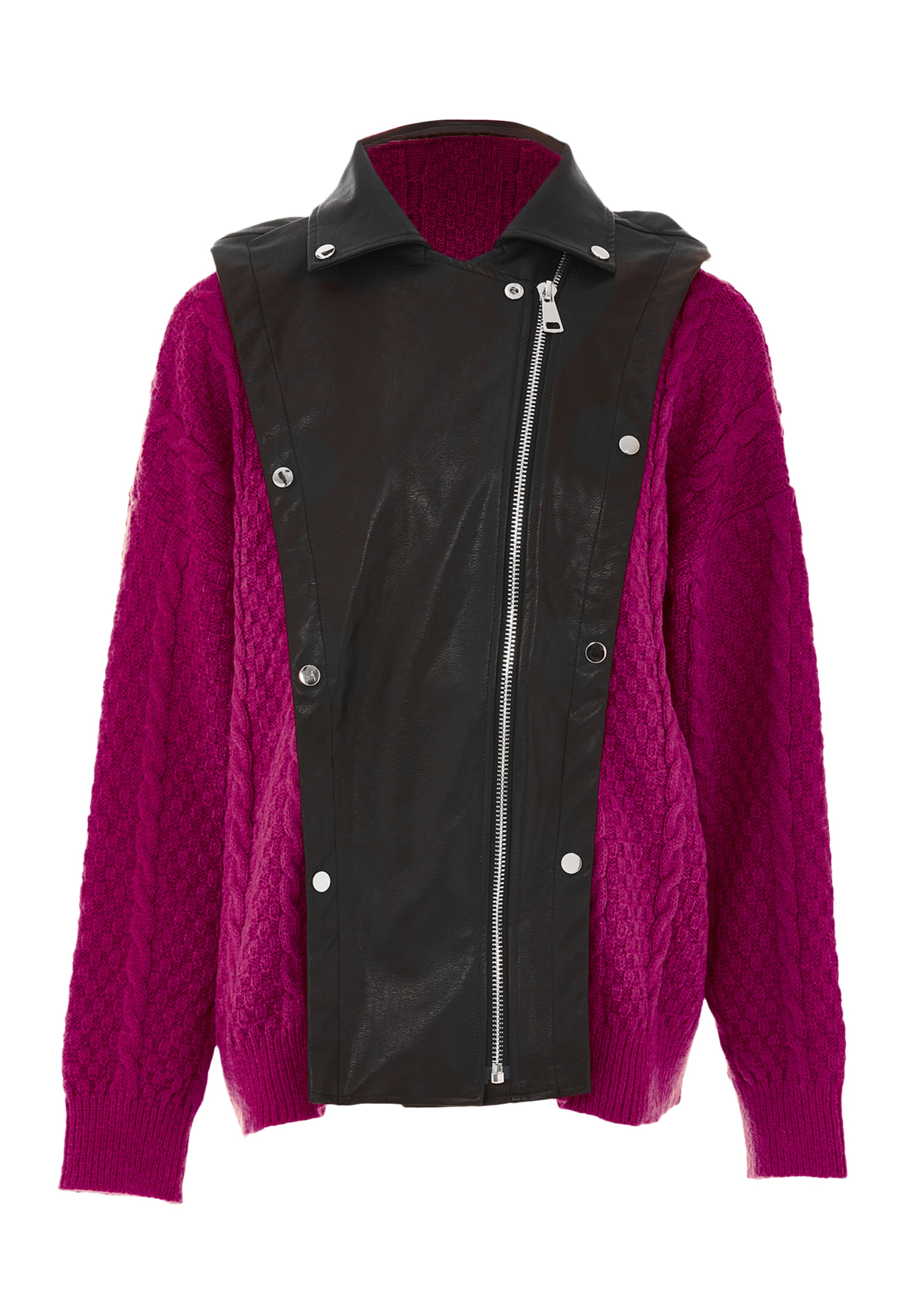 NAEMI - Casaco de malha em roxo: frente