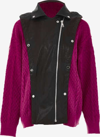 NAEMI - Casaco de malha em roxo: frente