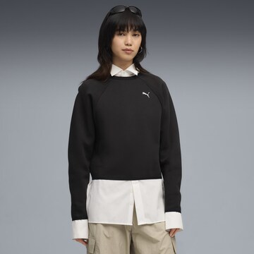 PUMA Sports sweatshirt 'Evostripe' in Black: front