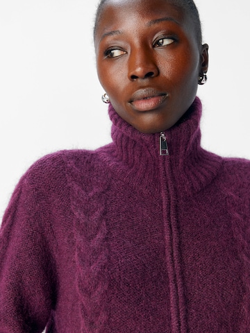 OBJECT Knit Cardigan 'OBJNETE' in Purple