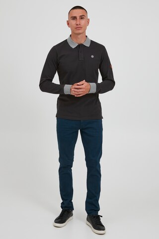 BLEND Langarm-Poloshirt 'RALLE' in Grau