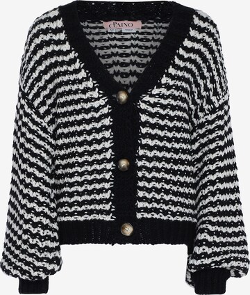 paino Knit Cardigan in Black: front