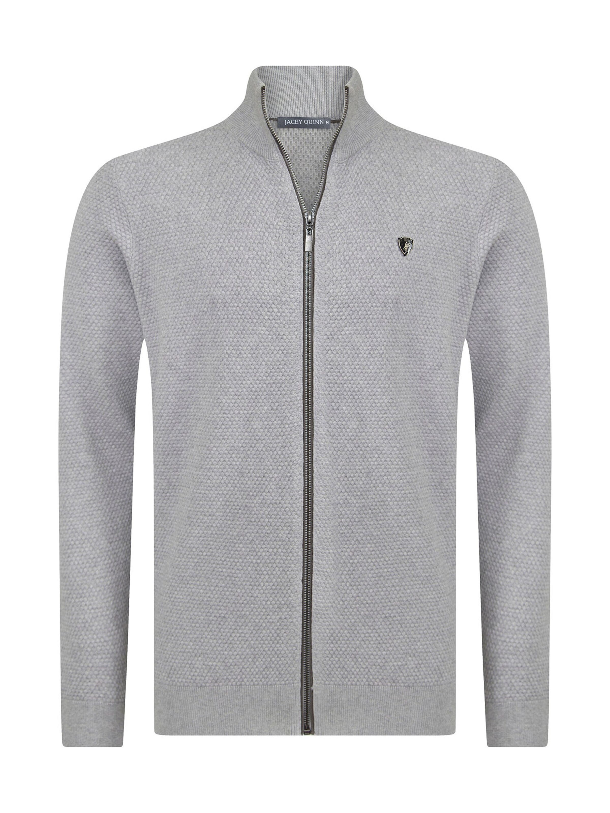 Jacey Quinn Gebreid vest in Grijs: voorkant