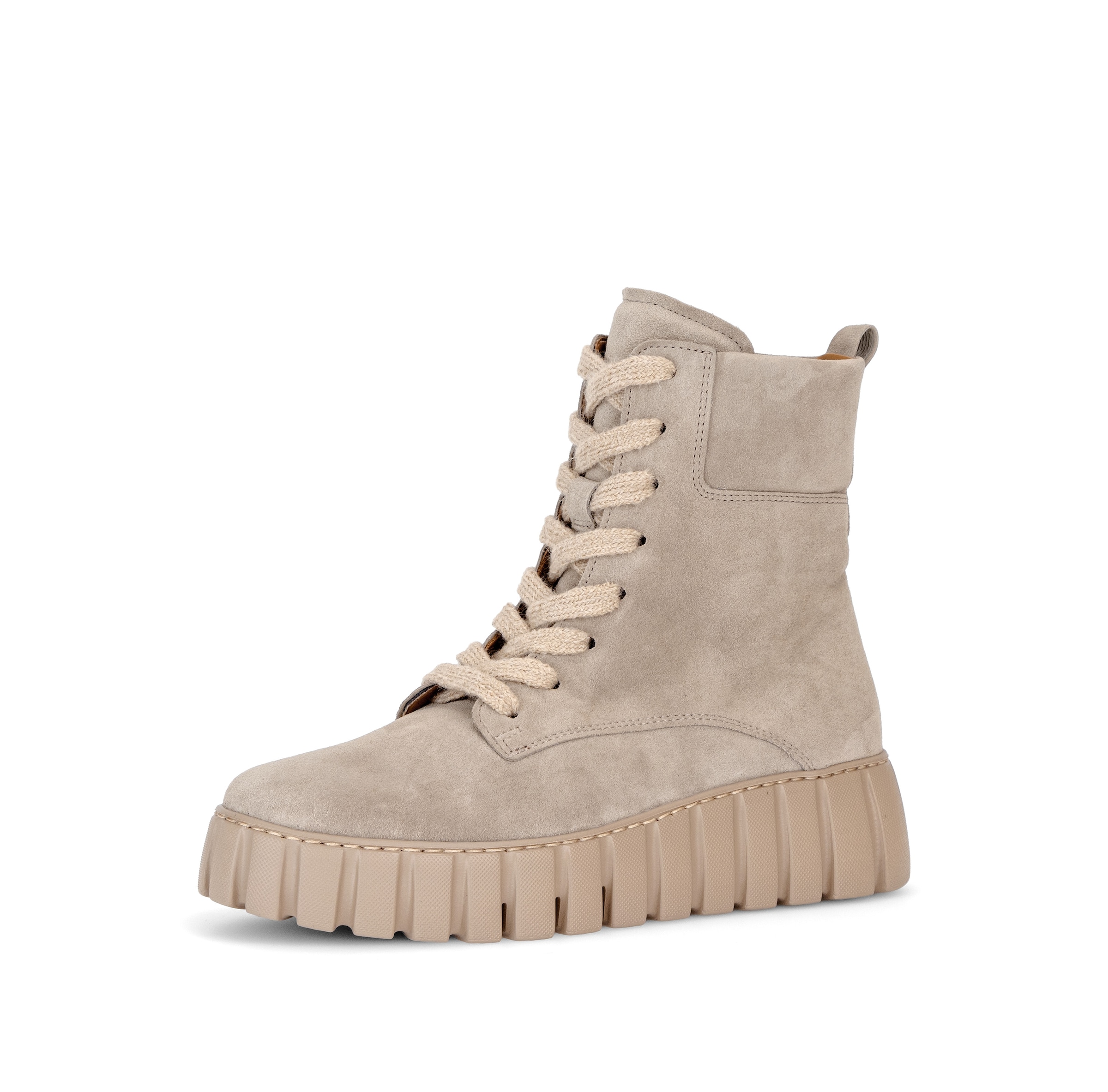 GABOR Lace-Up Ankle Boots in Grey: front