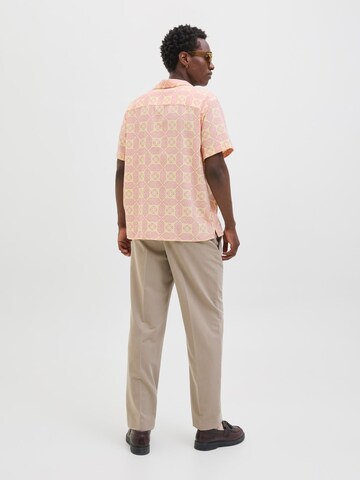 JACK & JONES Comfort fit Button Up Shirt 'JORHydra' in Yellow