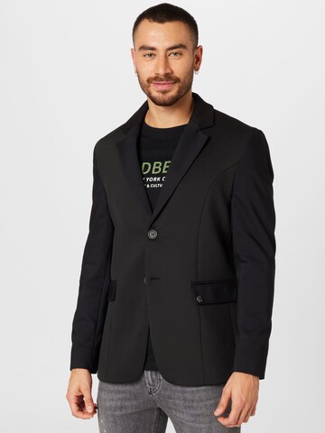 Coupe regular Veste de costume Elias Rumelis en noir : devant