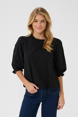 Cream Blouse in Black: front