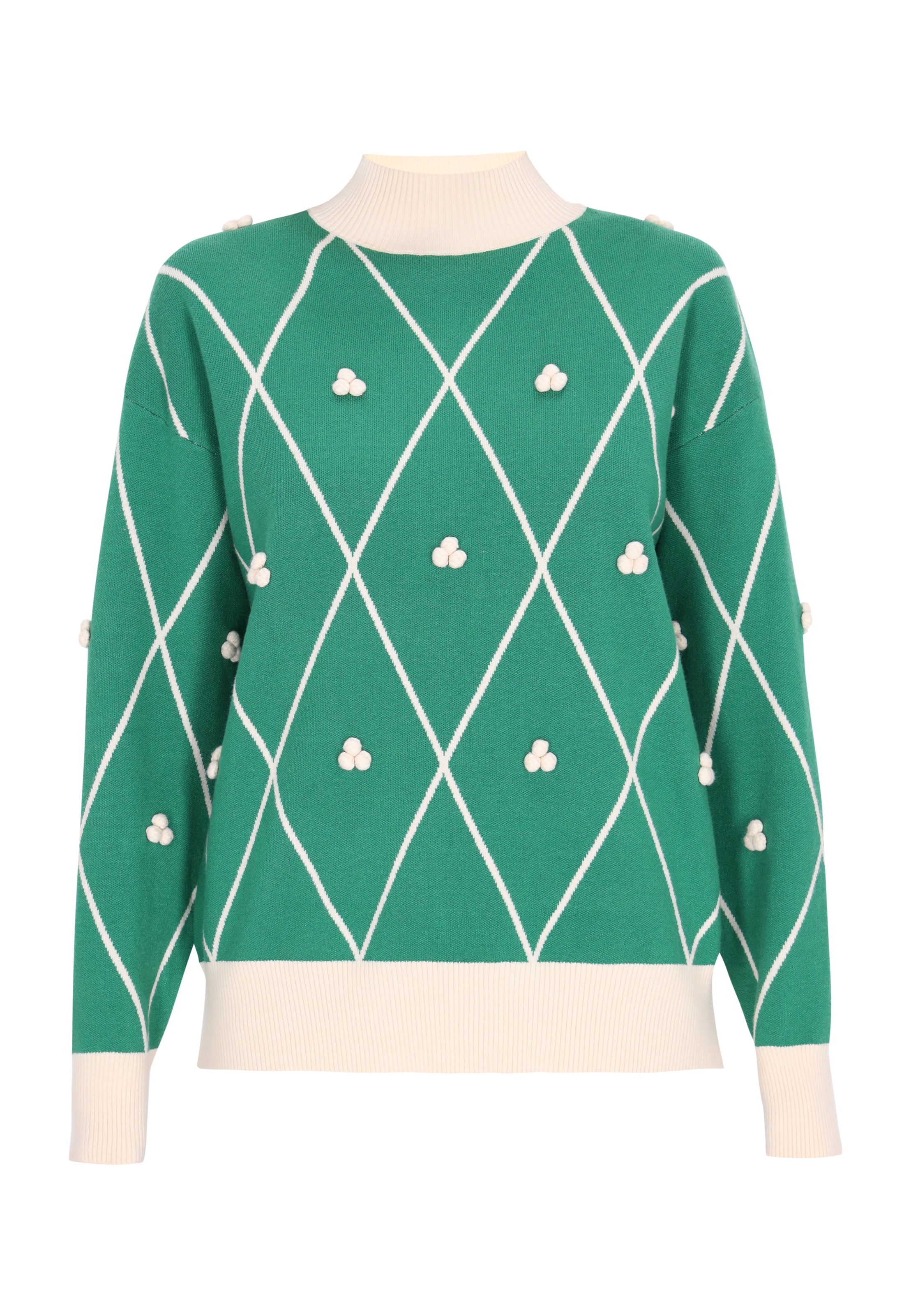 swirly Sweater in Green: front