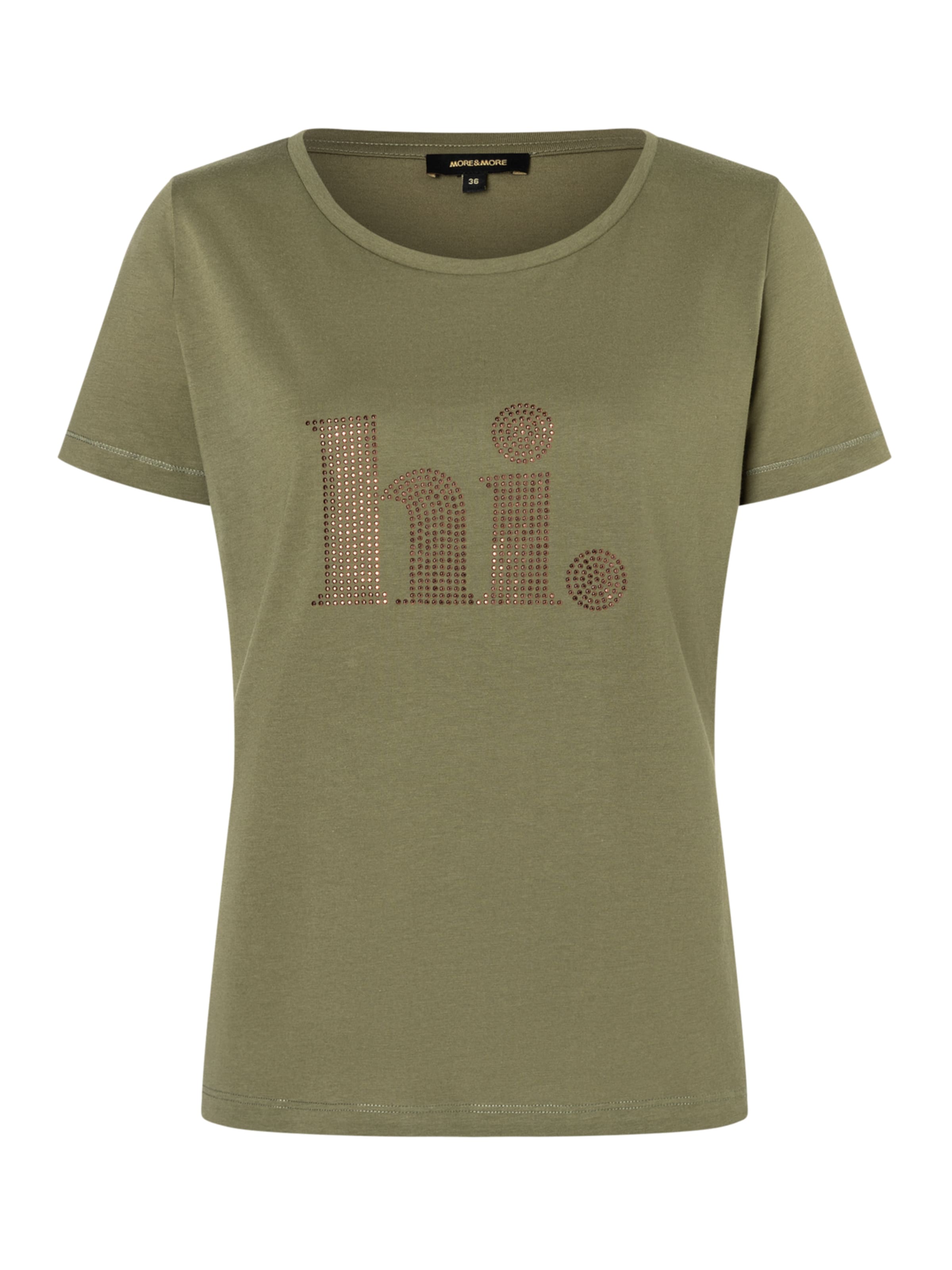 MORE & MORE Shirt 'Hi' in Gold / Green, Item view