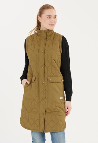 Weather Report Sportbodywarmer 'Beah' in Beige: voorkant