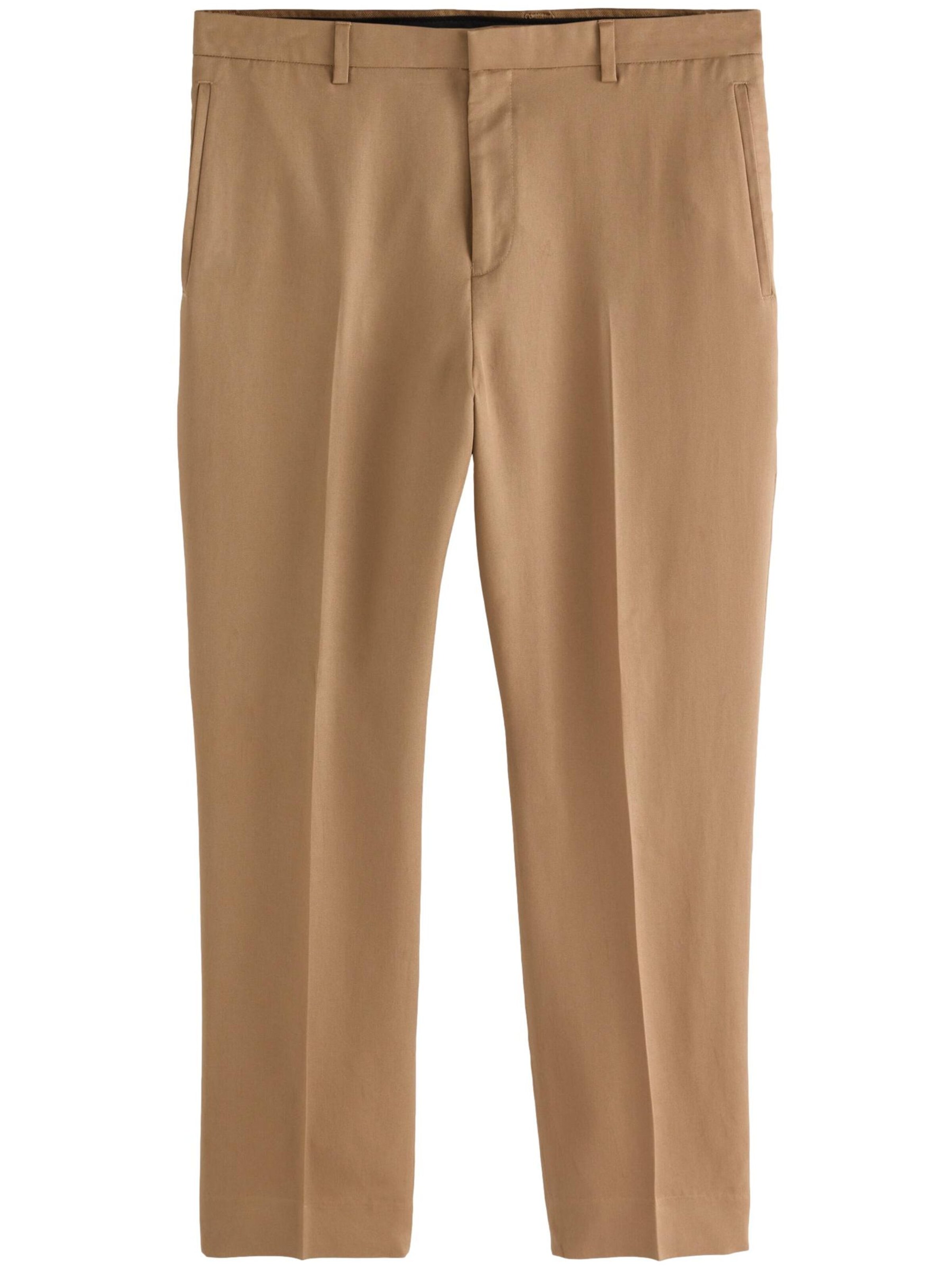 Next Regular Trousers with creases in Beige: front