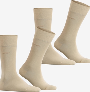 ESPRIT Socks 'Basic Easy 2-Pack' in Beige: front