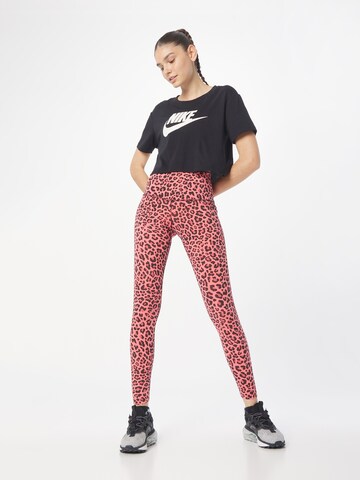 NIKE Slimfit Sporthose in Pink