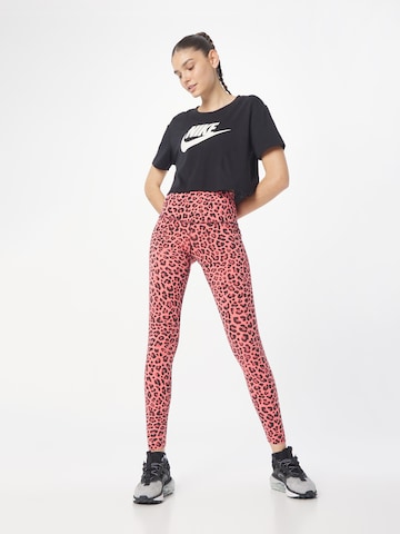 NIKE Slim fit Workout Pants in Pink