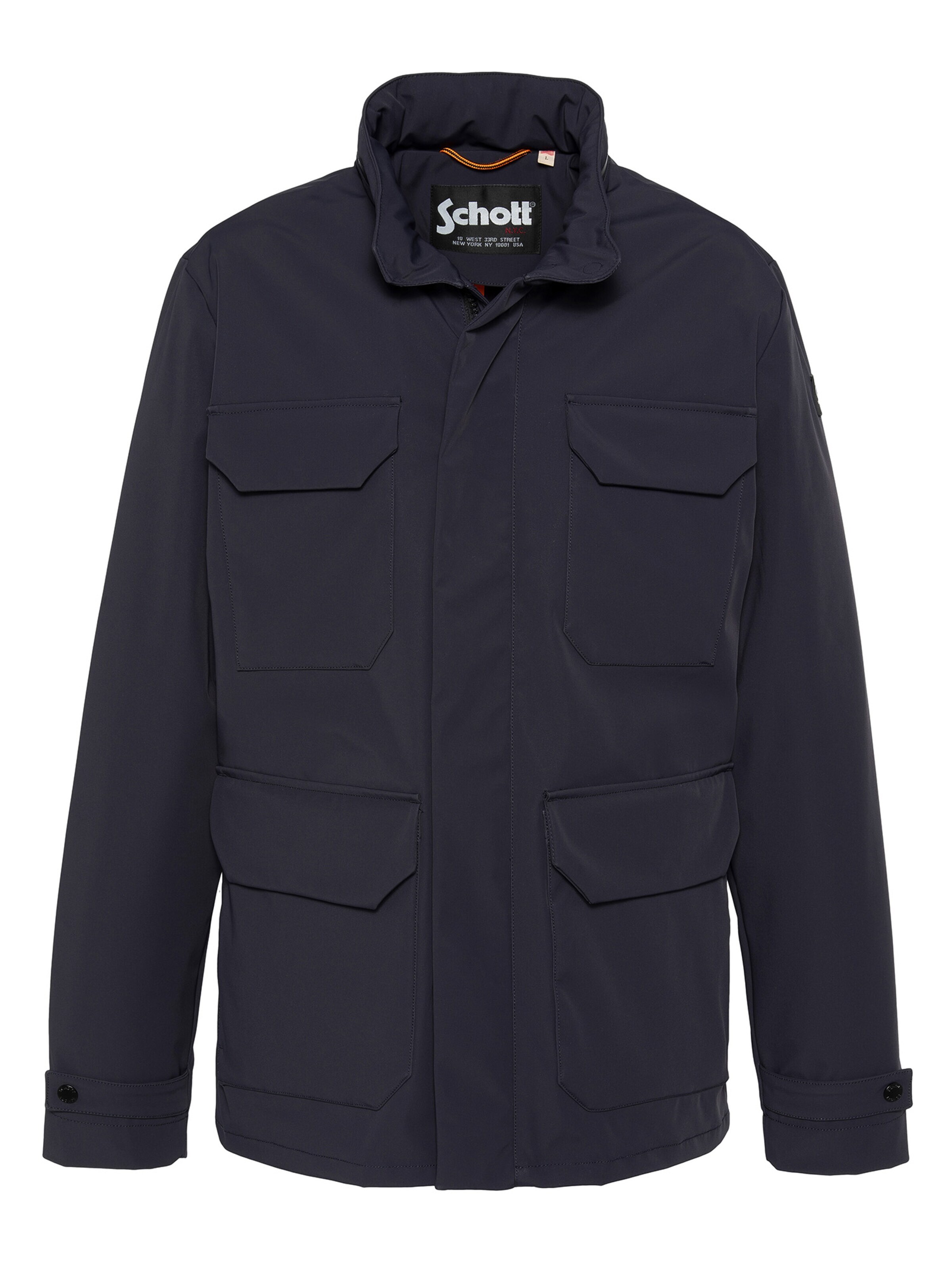 Schott NYC Winter Jacket in Blue: front