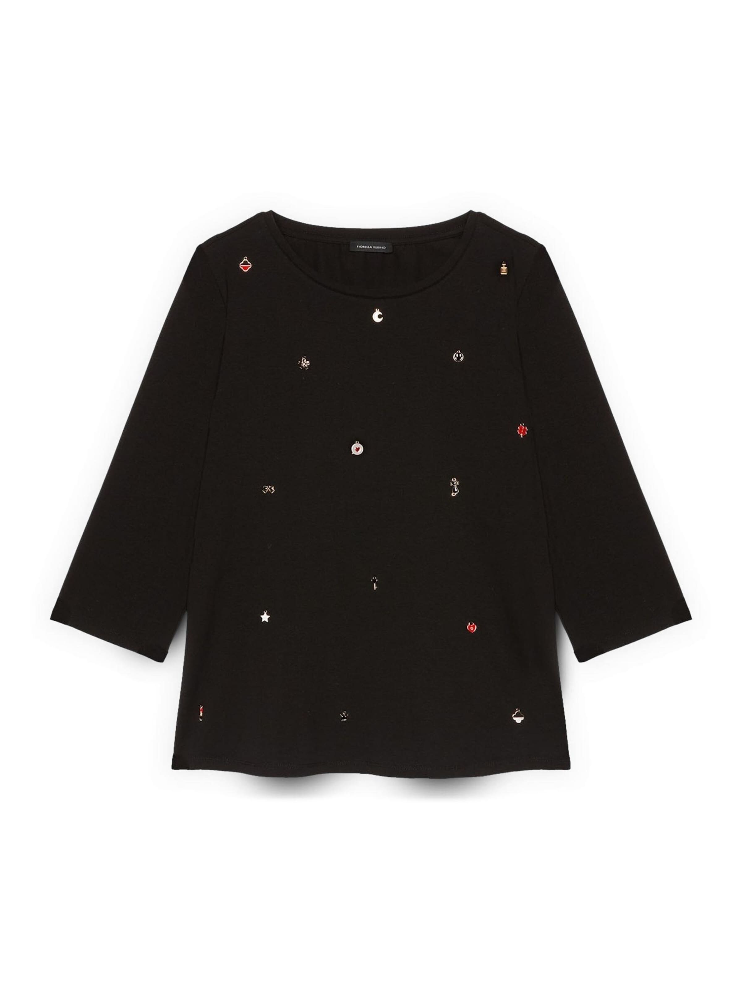 Fiorella Rubino Top in Zwart: voorkant