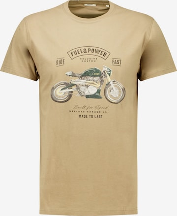 T-Shirt Deeluxe en beige : devant
