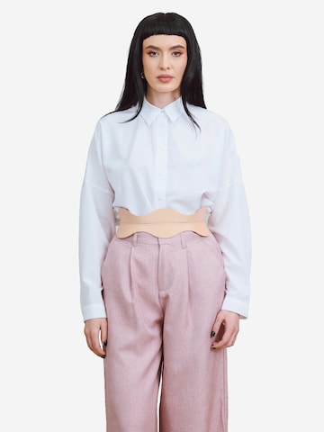 Haute Cuir - Cinturón 'Fira Corset Belt' en beige: frente