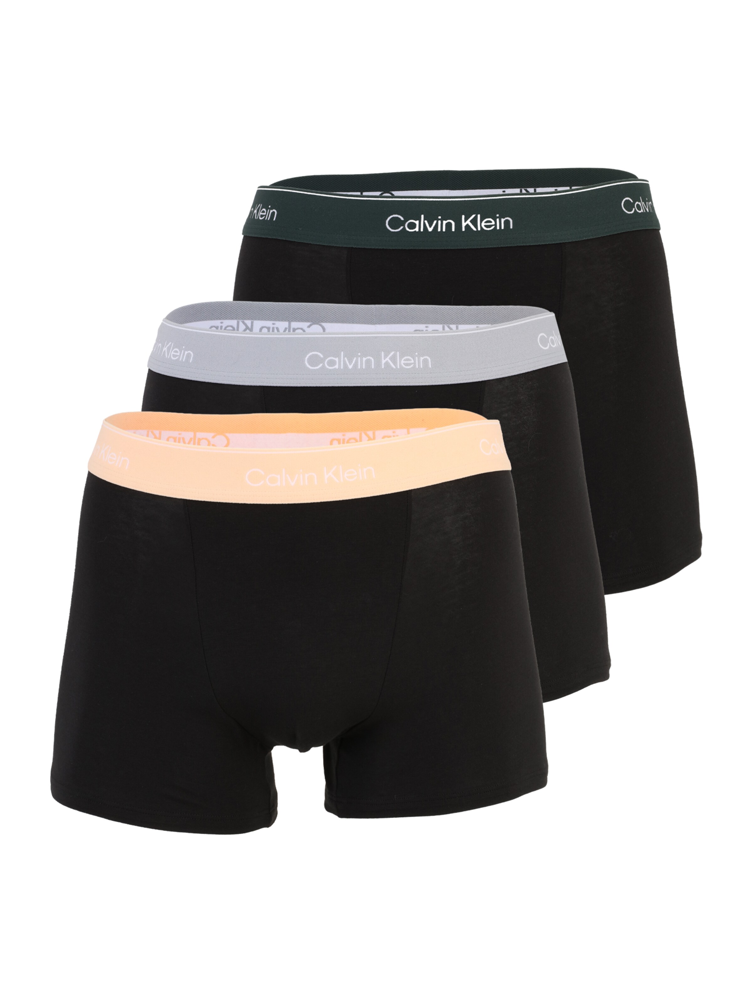 Boxeri pe XS Calvin Klein Underwear pe gri / portocaliu caisă / negru / alb, Vizualizare produs