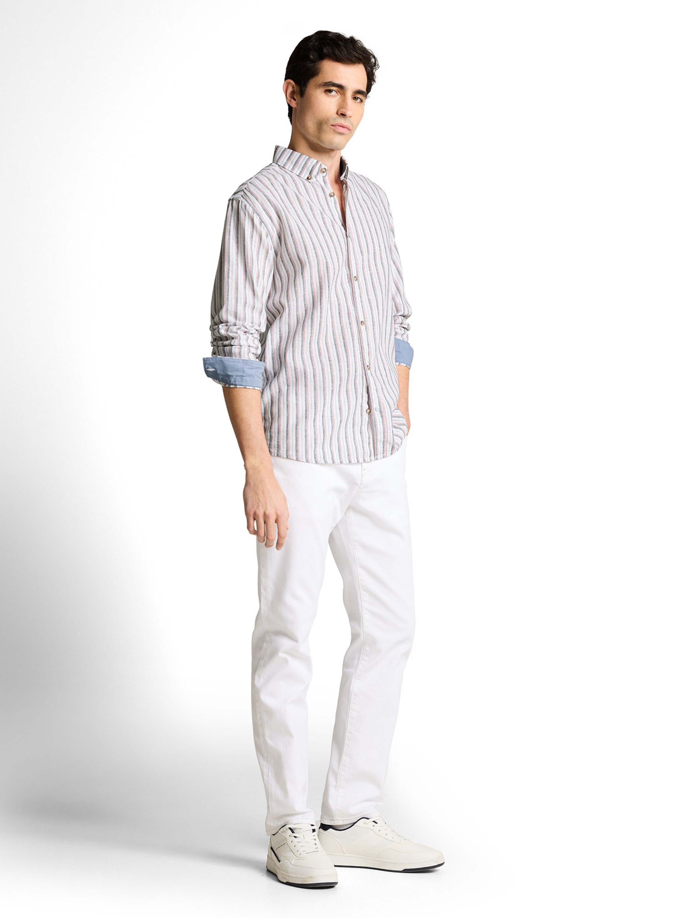TOM TAILOR Regular fit Button Up Shirt in White