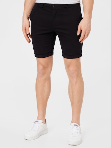 Tommy Jeans Regular Chino Pants 'Scanton' in Black: front