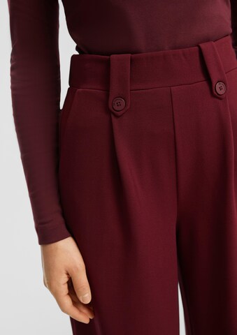Wide Leg Pantalon à pince QS en rouge