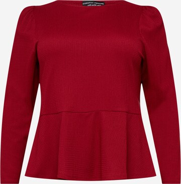 Dorothy Perkins Curve Shirt 'Berry' in Rood: voorkant