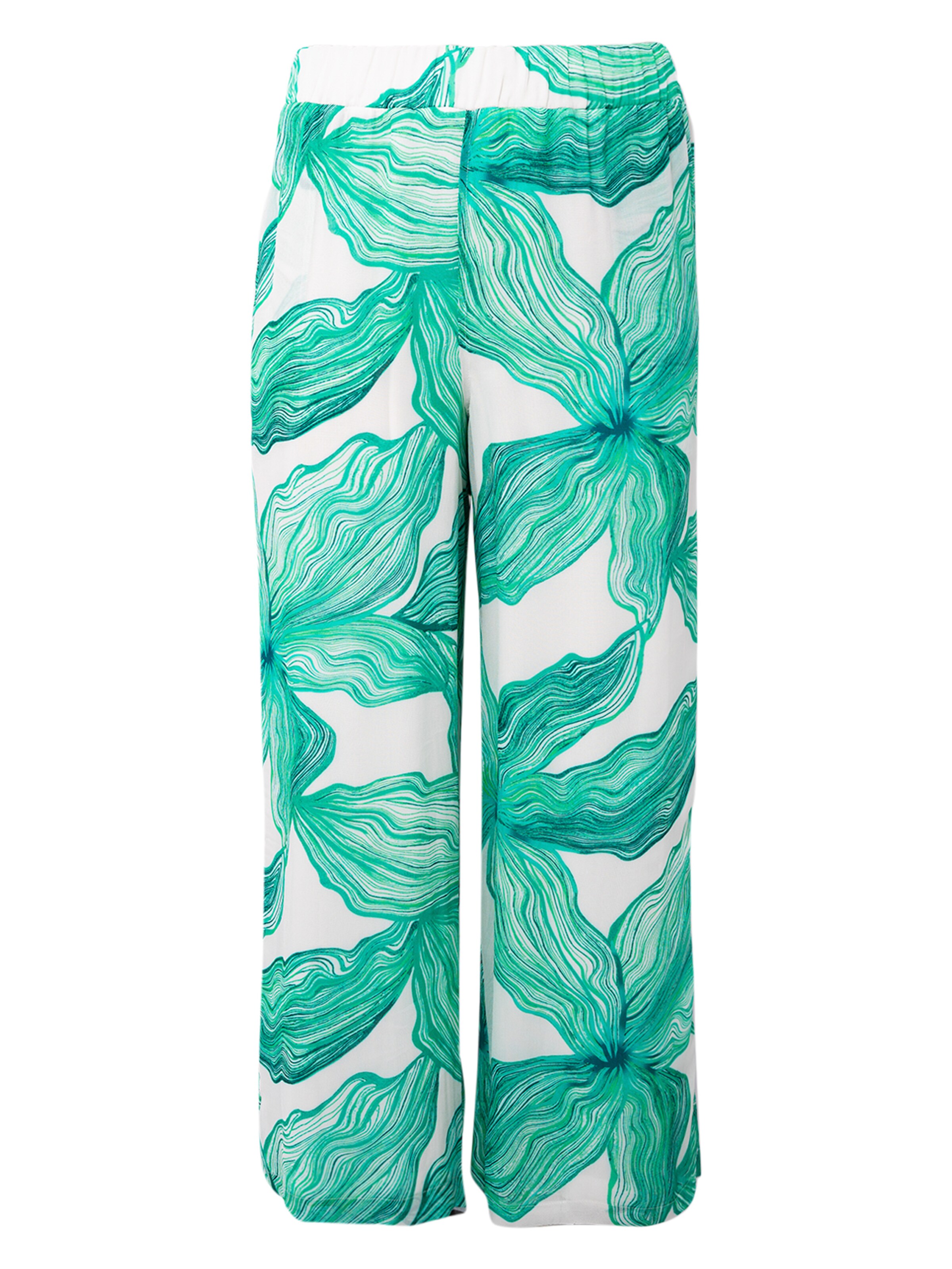 YOEK Loosefit Broek in Groen: voorkant