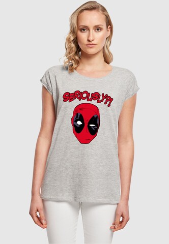 ABSOLUTE CULT T-Shirt 'Deadpool - Seriously' in Grau: Vorderseite