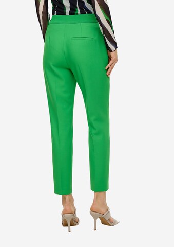 s.Oliver BLACK LABEL Tapered Pleated Pants in Green