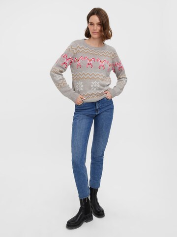 VERO MODA Pullover 'CANDY CANE' in Grau