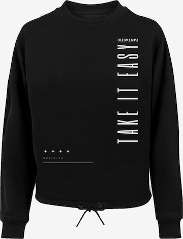 F4NT4STIC Sweatshirt 'Take It Easy' in Black: front