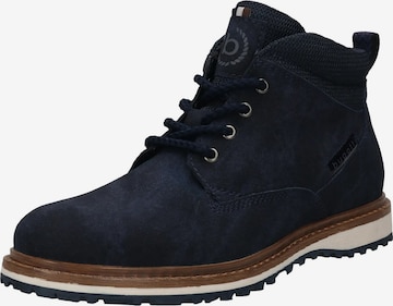 bugattiČizme na vezanje - plava boja: prednji dio