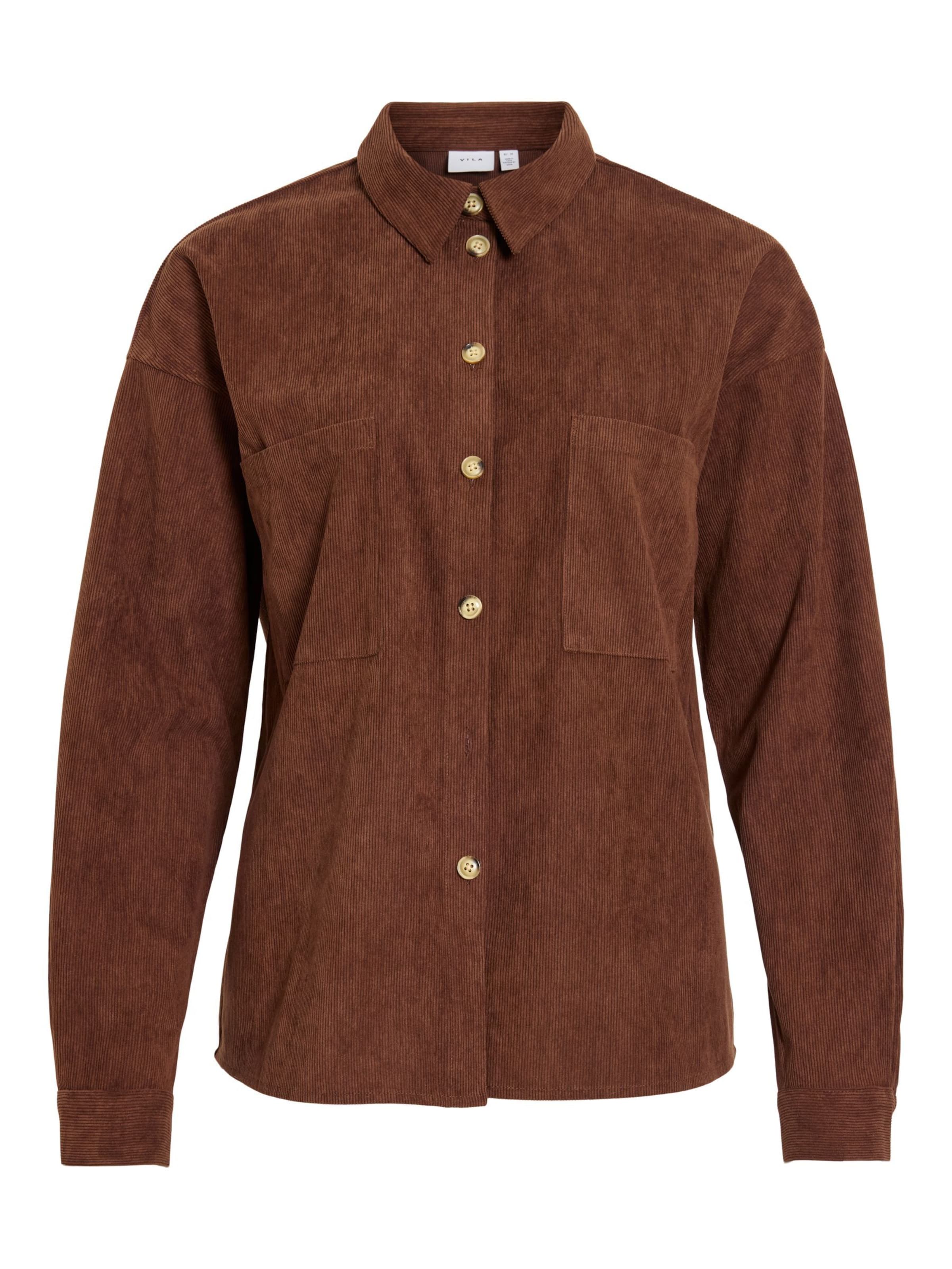 VILA - Blusa en marrón: frente