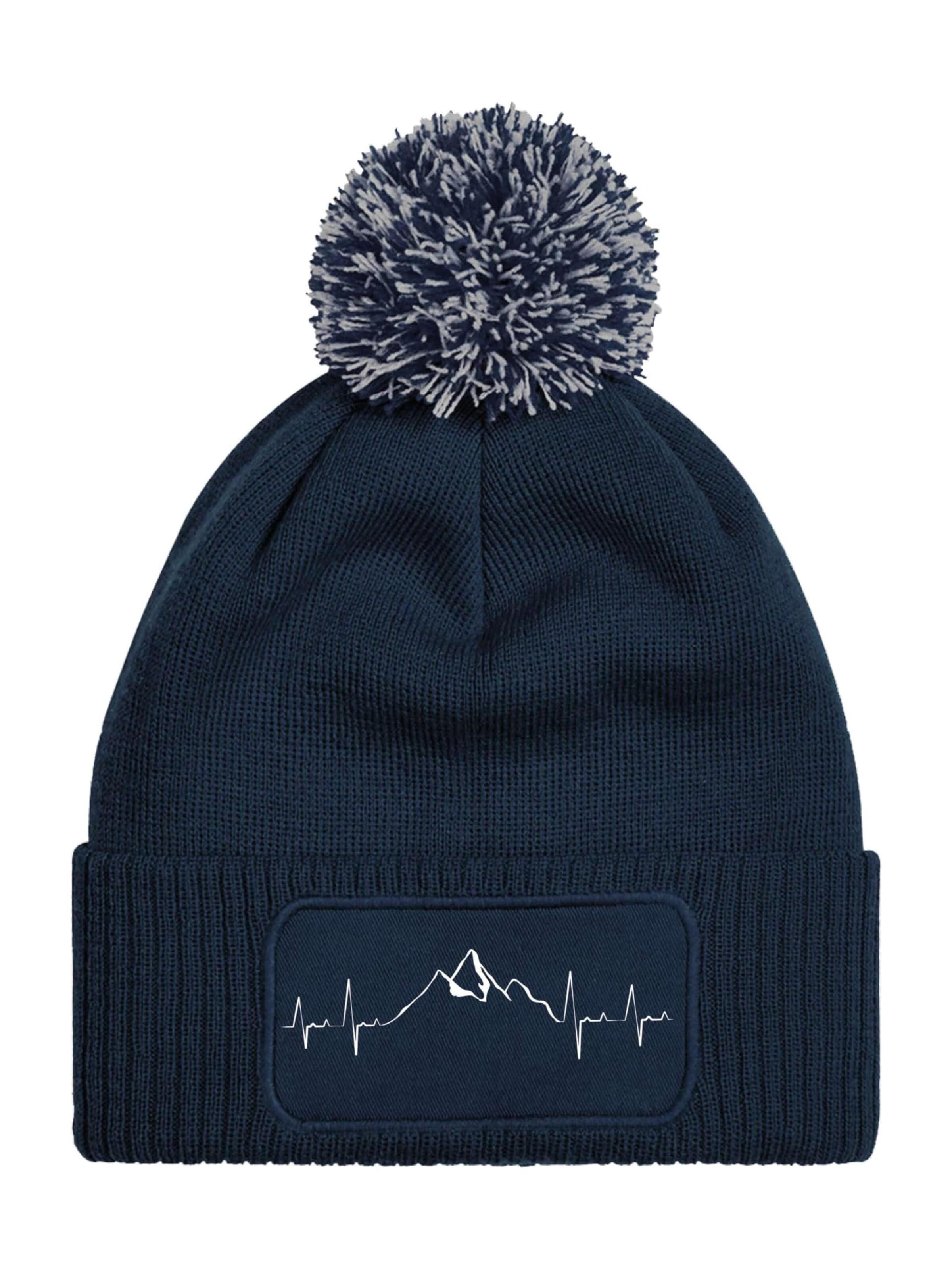 Youth Designz Mütze 'Heartbeat Mountain'‌‌‌‌‌‌ in Blau: Vorderseite
