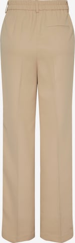 PIECES Wide leg Pleat-front trousers 'BLAYKE' in Beige