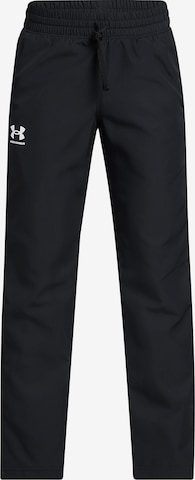 UNDER ARMOUR Regular Workout Pants 'Rival' in Black: front